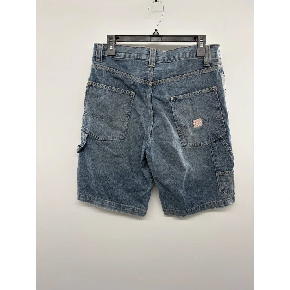 Levi's Carpenter Jean Shorts Men's 30 Blue Logo Denim Slash‎ Pockets 100% Cotton